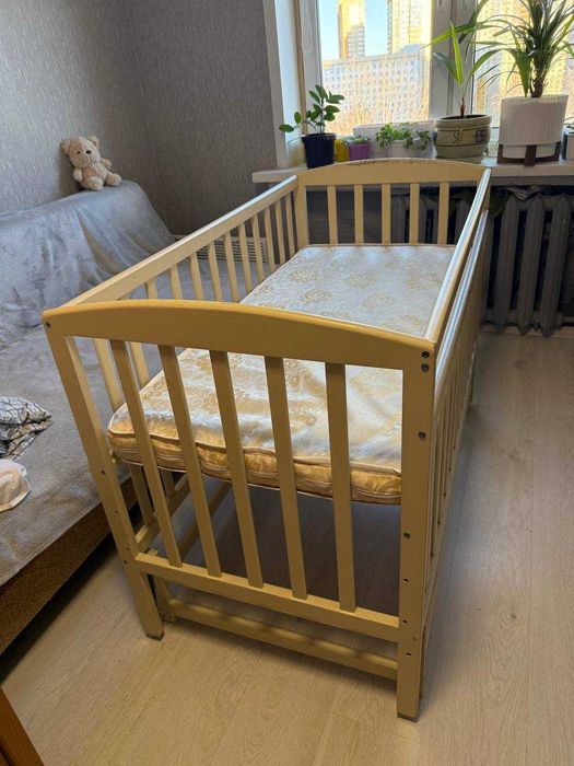 Дитяча кроватка ліжко 60х120 см з матрацом