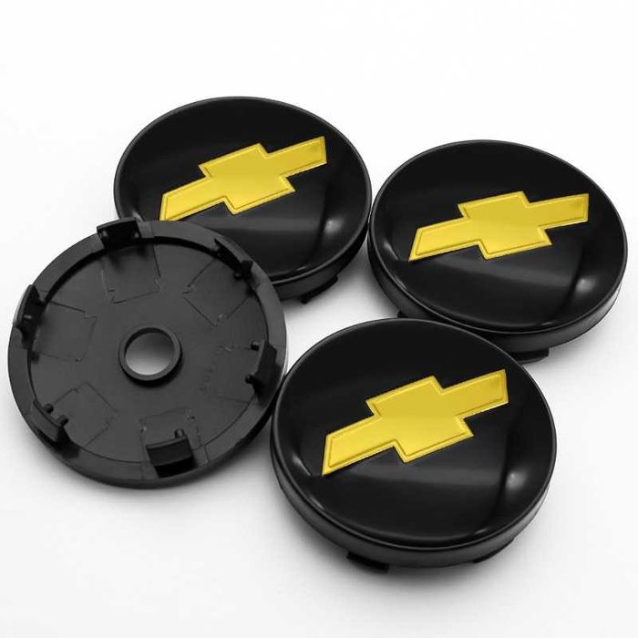 Centros/tampas de jante completos Chevrolet com 56, 60, 65 e 68 mm