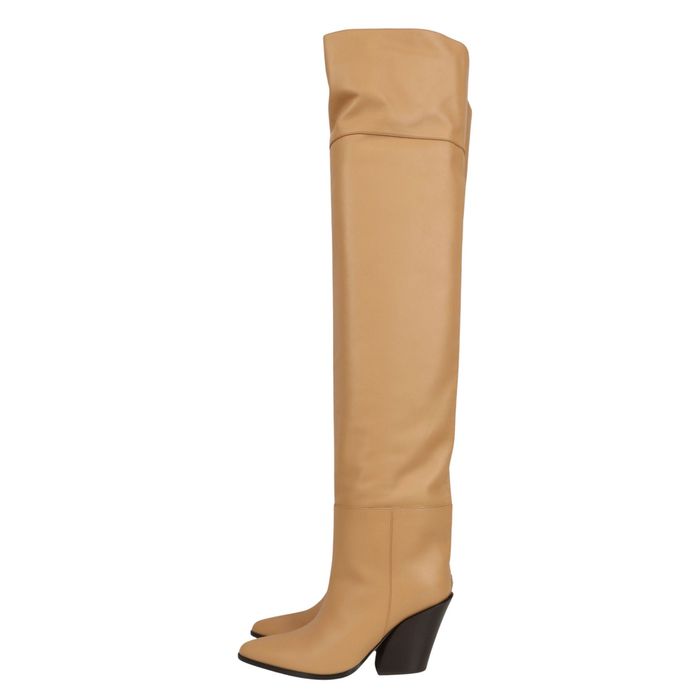 Buty damskie Jimmy Choo, rozmiar 38,5, beżowe, skórzane, damskie, botki SCH5363