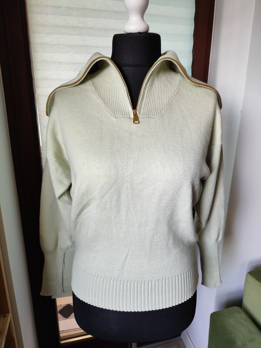 Miętowy sweterek golf Lascana 32/34