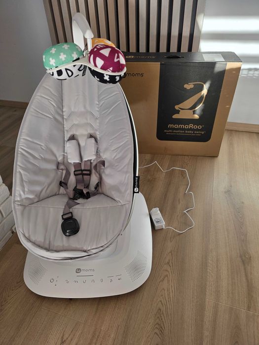4moms MamaRoo 5 Classic Grey - wielofunkcyjna huśtawka-leżaczek