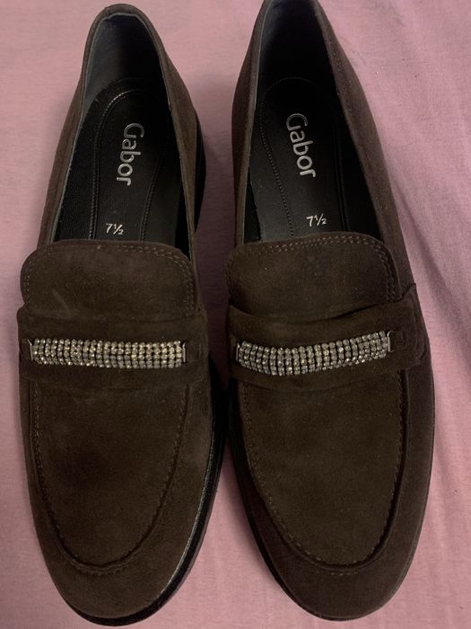 Mokasyny  zamszowe czekoladowe Gabor