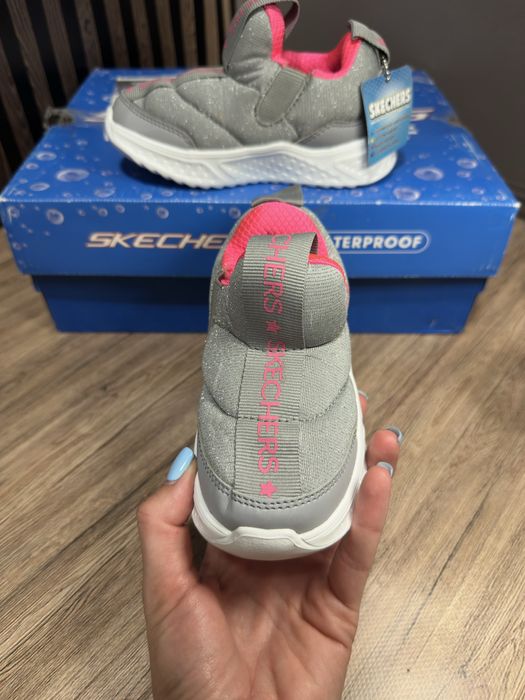 Дитячі демісезоні сліпони Skechers Girls gray, 25р