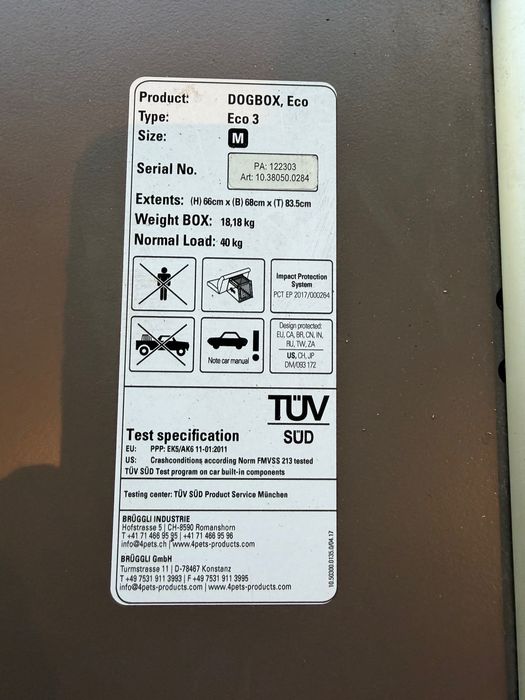 Transporter samochodowy dla psa