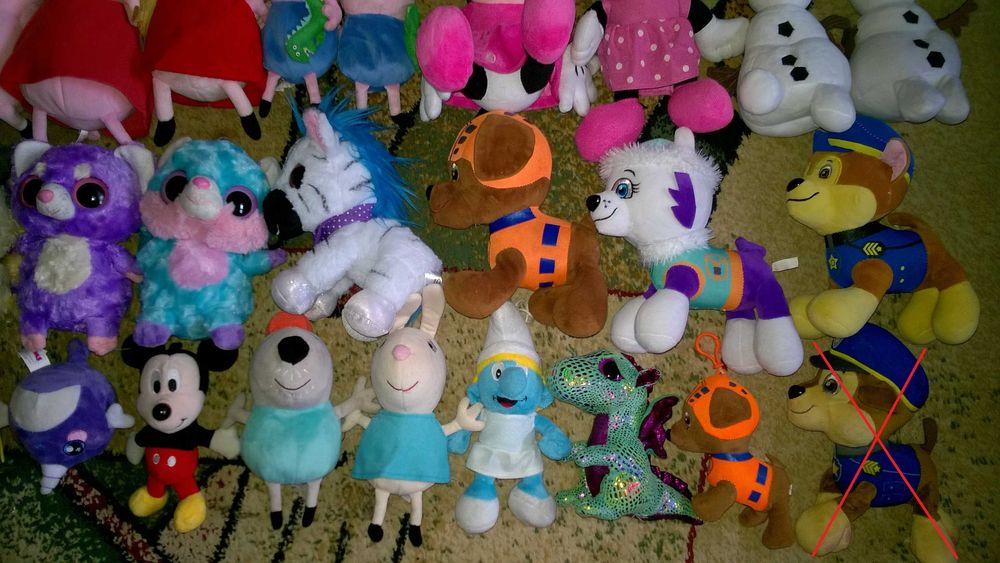 Pluszaki maskotki zabawki Psi patrol Peppa Nemo i inne