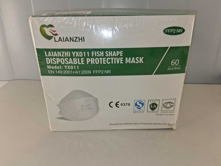 N069 Maski Ochronne FFP2 Maseczki Jednorazowe Rybka Fish Shape 60 Szt.