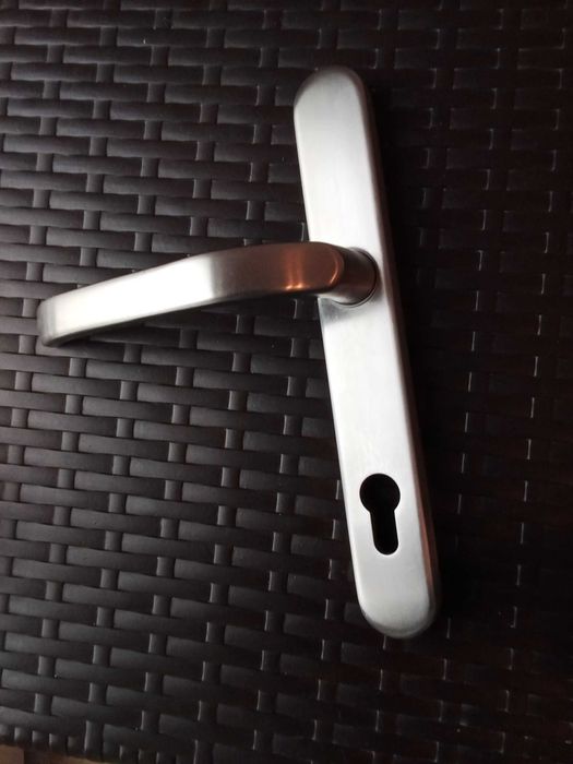 Klamka drzwiowa "GreenteQ" wewnętrzna na szyldzie - stał szlachetna .