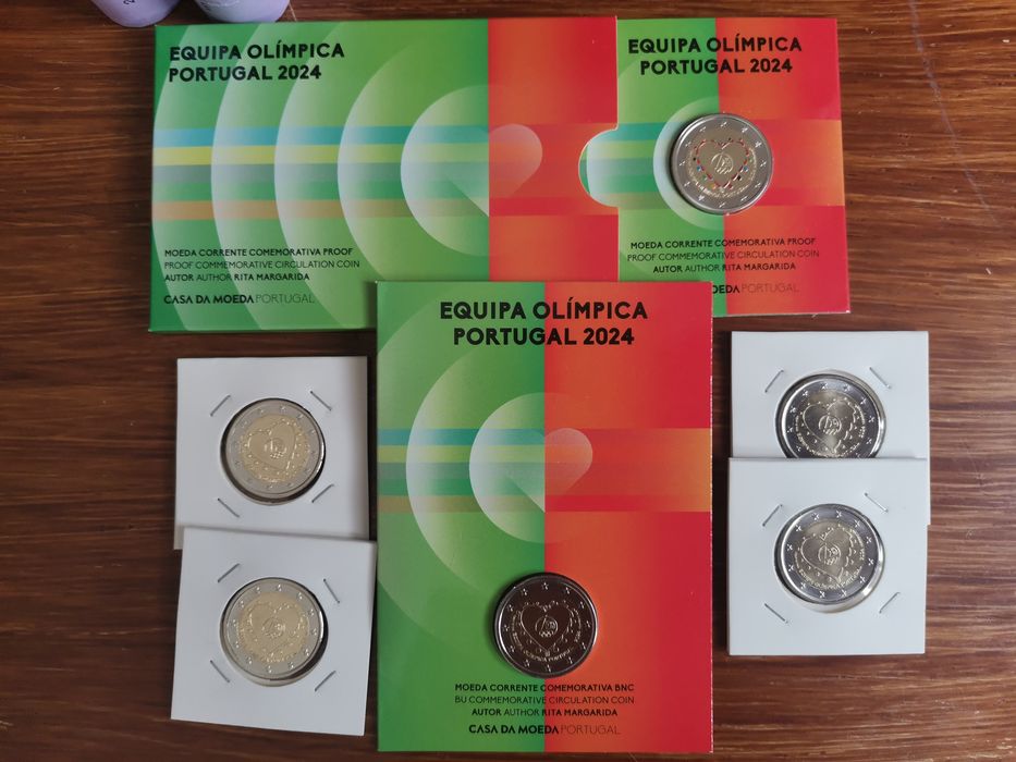 Moeda proof comemorativa 2 € "Equipa Olímpica Portugal"