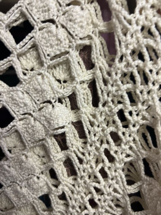 2 colchas feitas a mao linha fina creme lindissima