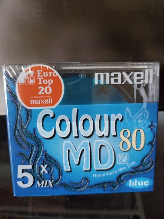 Mini disc maxell 80 color (5 unidades)