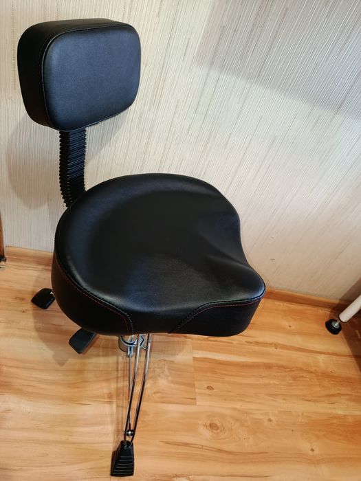 NOWY stołek hydrauliczny z oparciem