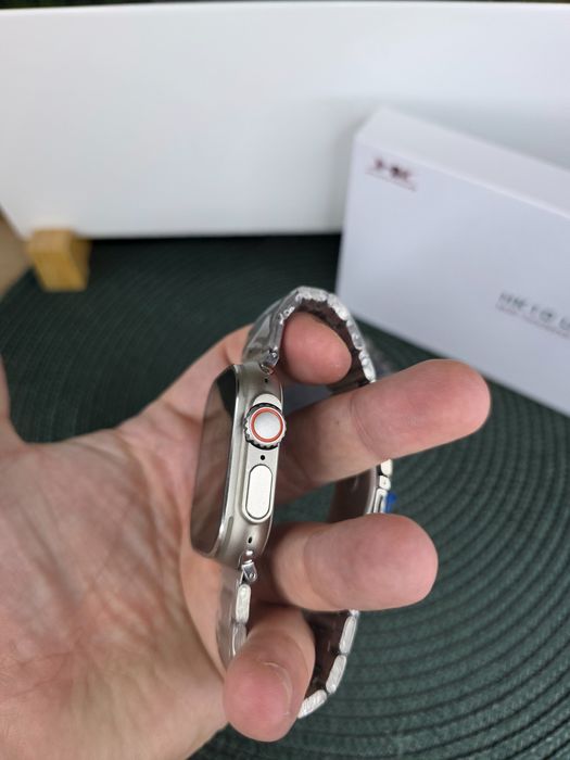 smartwatch na srebrnej bransolecie męski , AMOLED, nowy