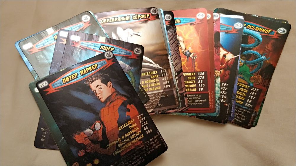Карточки Спайдермен. Идеальное состояние