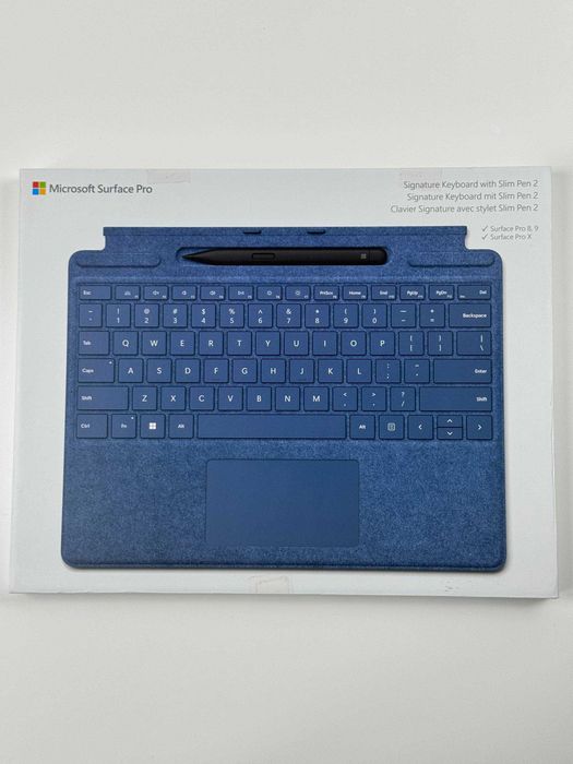 Клавіатура для планшета Microsoft Surface Signature Keyboard with Slim Pen 2 AZERTY Sapphire (з тачпадом, з підсвіткою, французька розкладка)