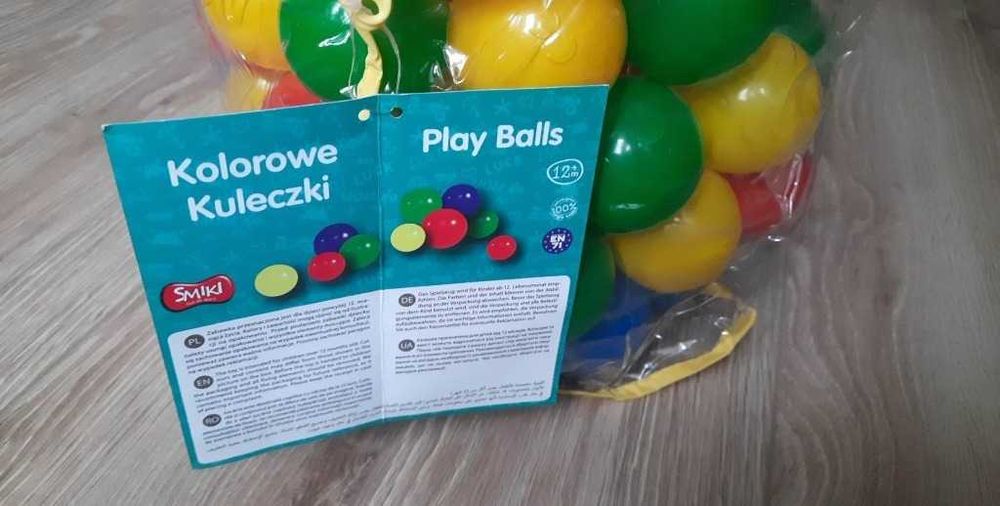Smiki piłki plastikowe 100 szt kolorowe SMYK 6 cm