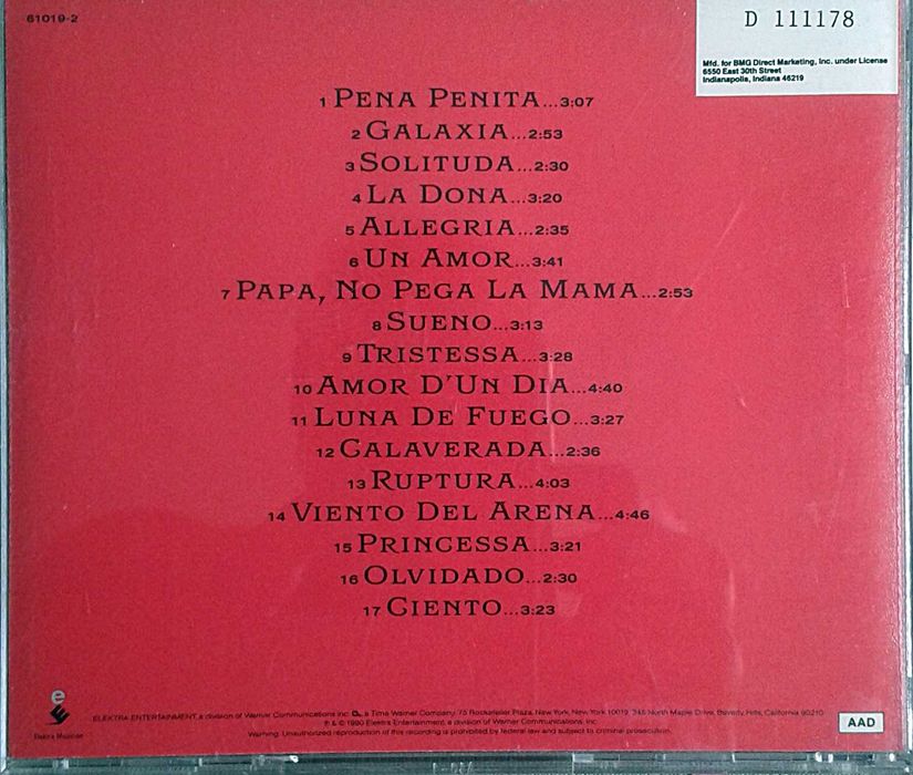 CD Gipsy Kings. Allegria. 17 músicas.