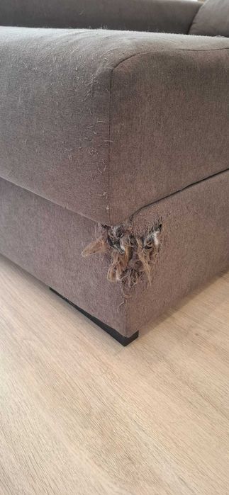 Sofá chaise longue conforama oferta 2 almofadas e 2 pufs