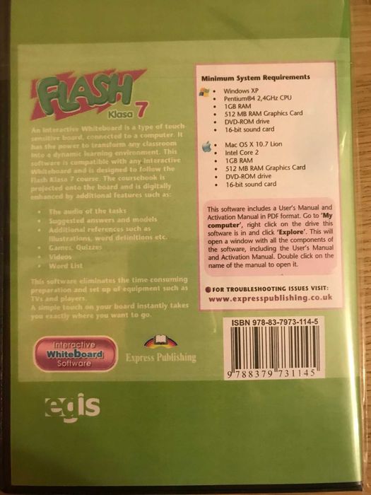 Flash Klasa 7. Interactive Whiteboard Software (płyta)