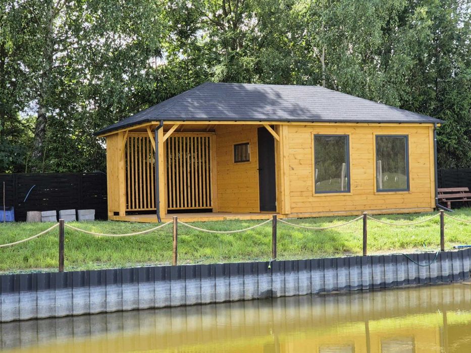 • • • • Domek z altaną • • • • D45 X10 6,5 x 3,5  producent DREWNOTRIK
