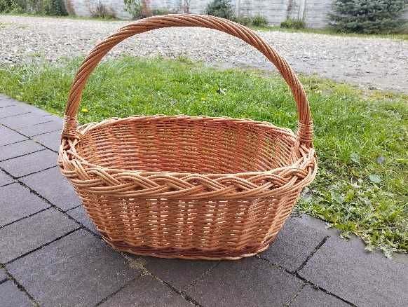 Kosz wiklinowy na zakupy grzyby koszyk prezentowy piknikowy