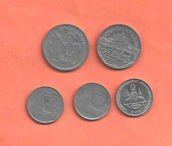 Tailândia Lote de 5 Moedas