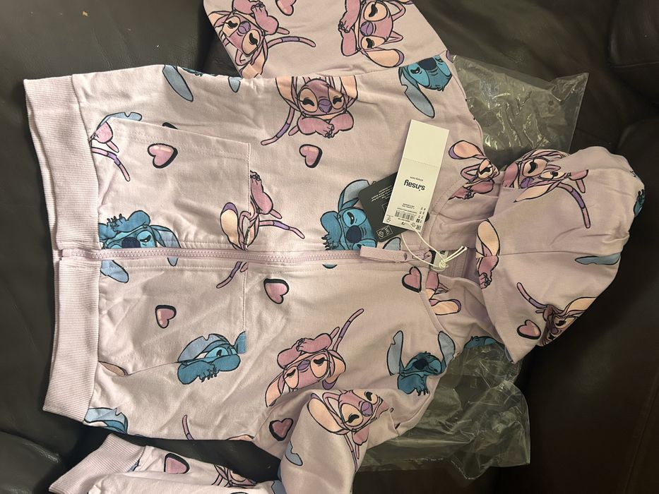 Bluza nowa 140 cm Stitch rozpinana z kapturem i kieszeniami Sinsay
