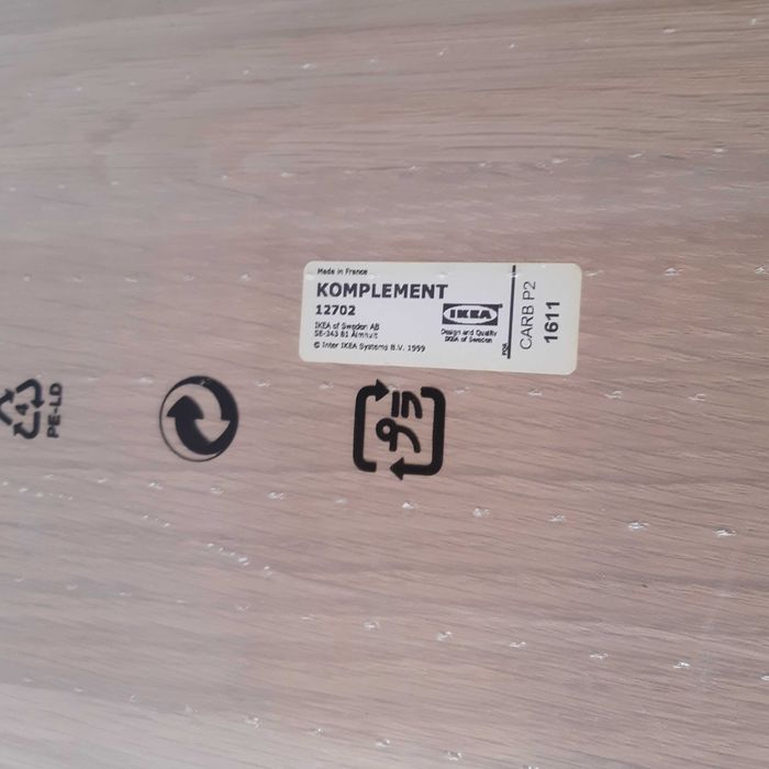 Prateleira Nova IKEA Complement efeito Carvalho velatura branca 50x58cm