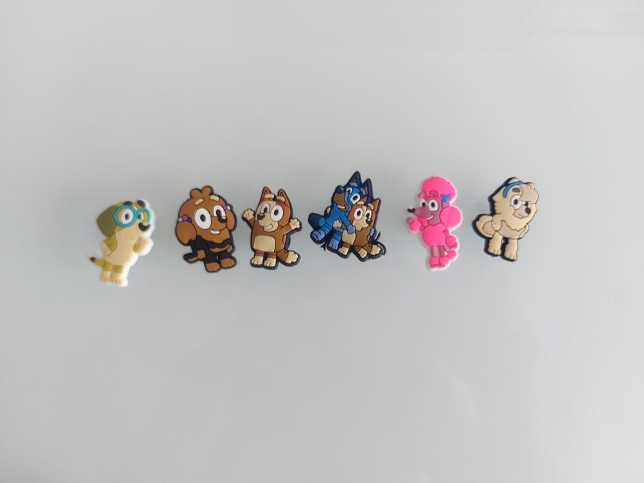Przypinki do butów typu Crocs z bajki Bluey I Bingo Zestaw 6 szt