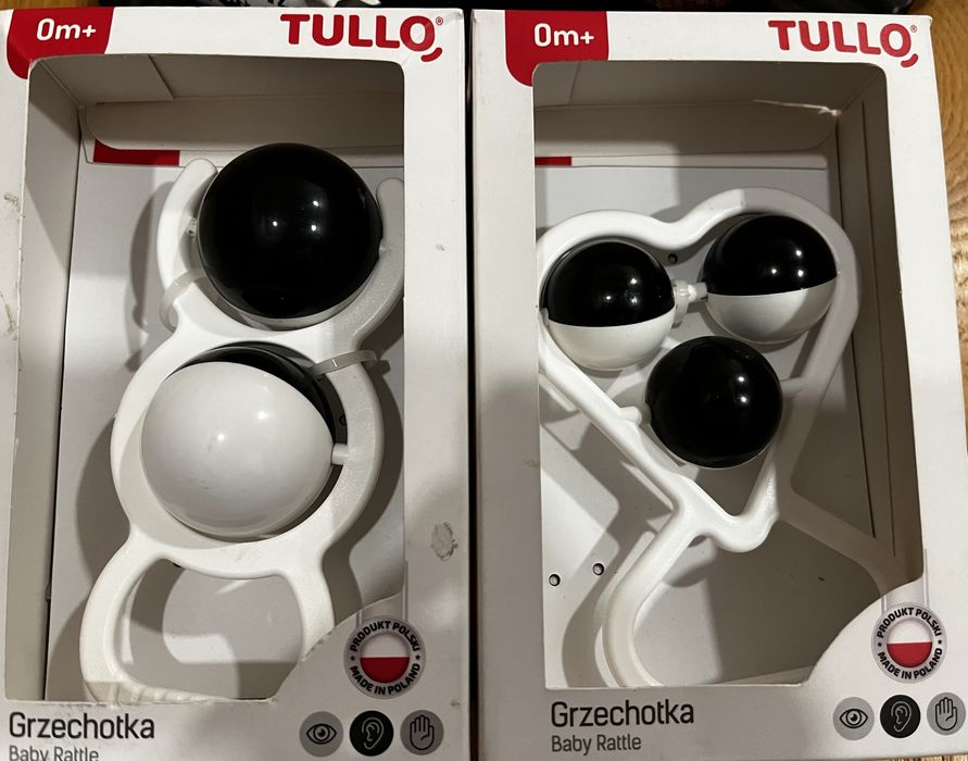 Tullo grzechotka kontrastowa bialo czarna