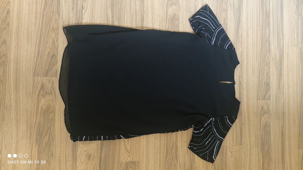 Zizzi czarna sukienka mini sylwester S fits 38/40