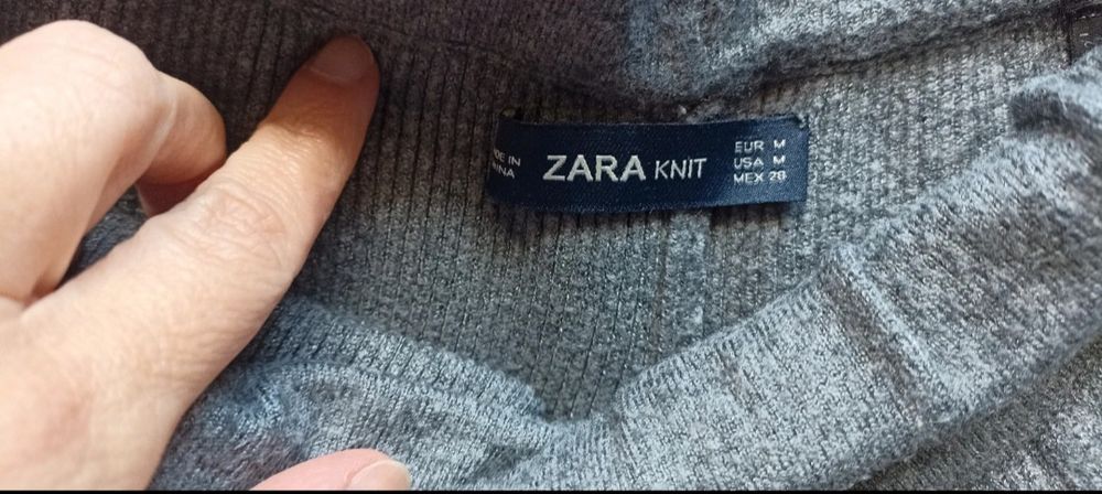 Calças de malha quentes estilo culote da Zara tamanho M