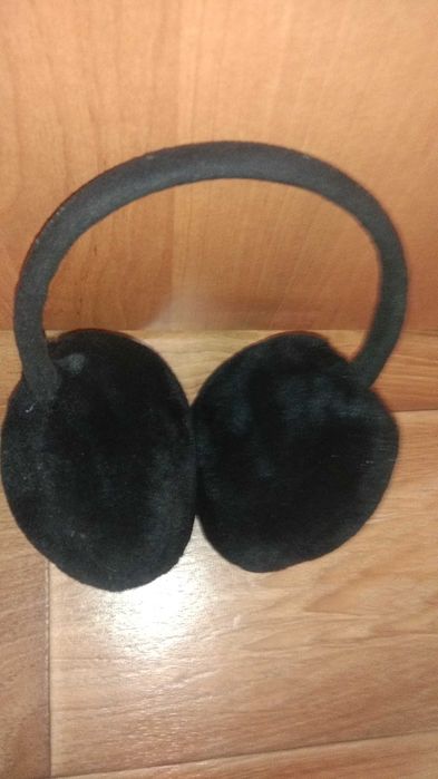 ушки на голову наушники теплые мягкие черные