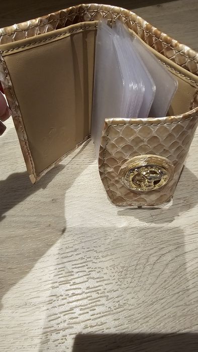 Porta cartões beje cavalinho