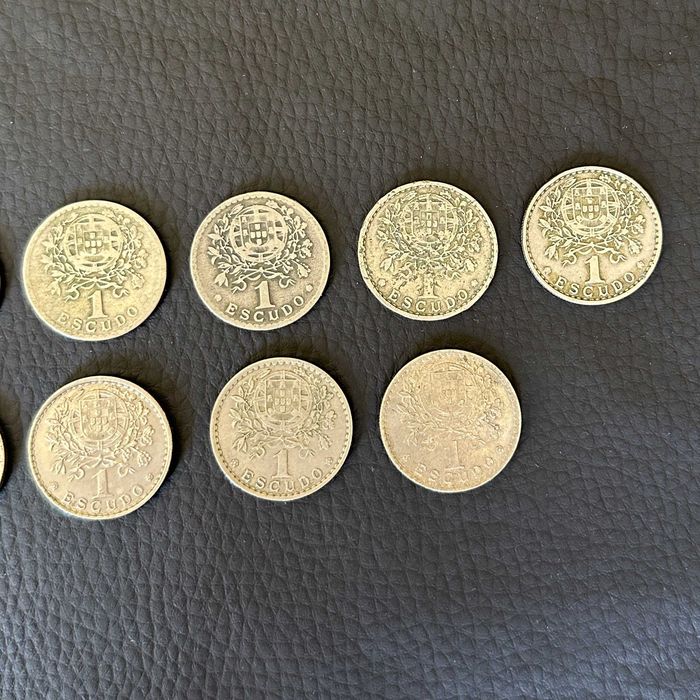 Lote 12 Moedas - 1 Escudos (1928 a 1968)