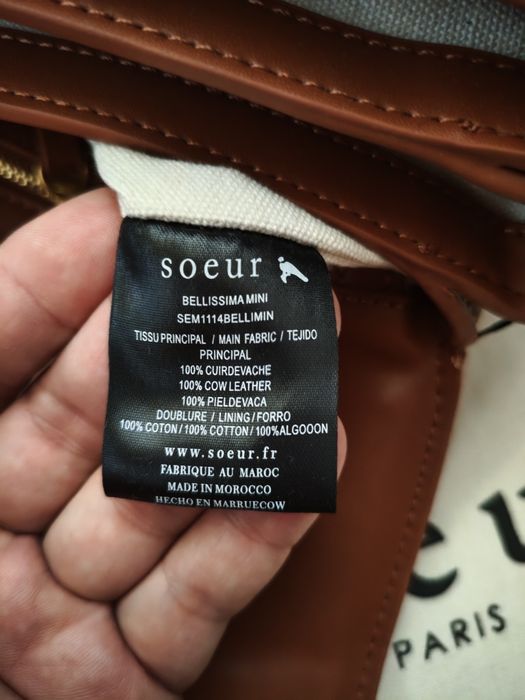 Nowa torebka skórzana Soeur paris kolor brąz