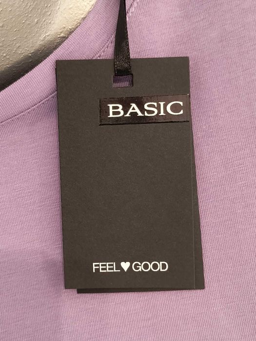 -> Bluzka w kolorze fioletowym / BASIC FEEL GOOD / Rozmiar: L, XL
