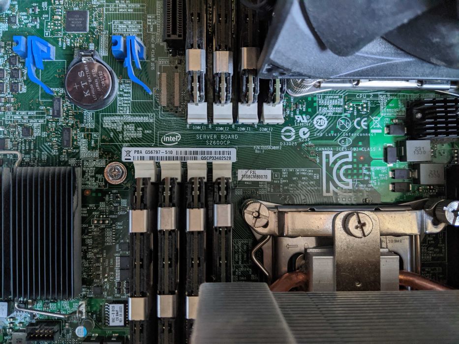 Intel s2600cp + 2x xeon e5-2690v2 + 64GB ram ddr3 ecc + chłodzenie CPU