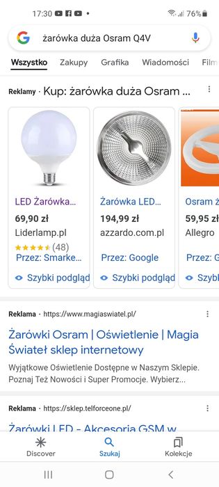 Żarówka duża Osram 14V Świeci 110ma