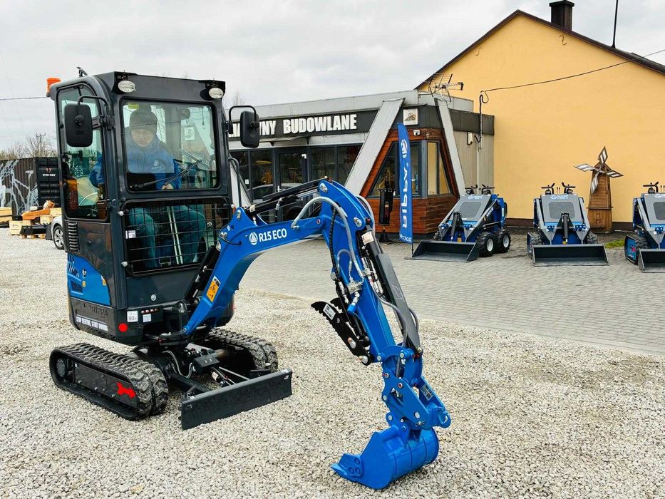 Nowa Minikoparka RIPPA R15 ECO  Kubota Jcb rozsuwane podwozie  1,5T Transport GRATIS