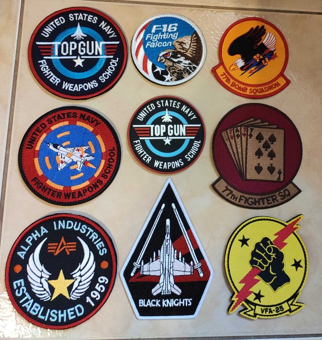 Нашивки Alpha Industries, Top Gun, USAF, Air Force Navy Army Airborne