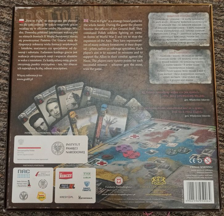 Gra First to fight Historyczna gra planszowa Fabryka Gier Historycznyc