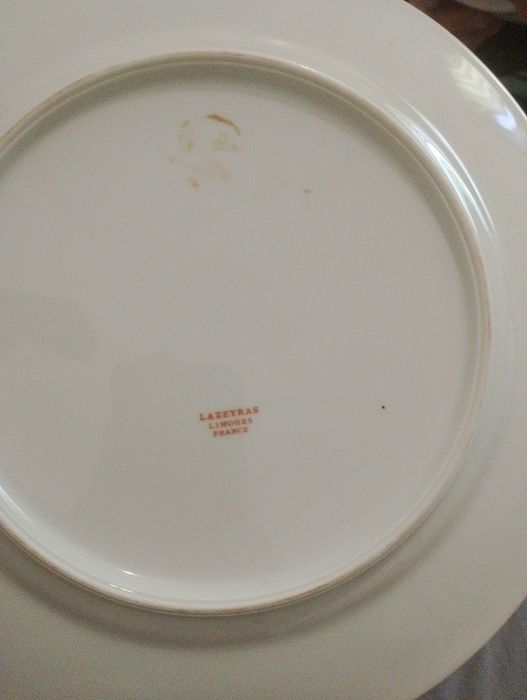 Prato decorativo Limoges França – cena clássica (Laneyras)