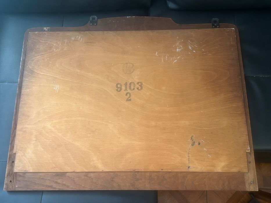 Espelho Antigo Art Déco em Carvalho (Para Restauro )