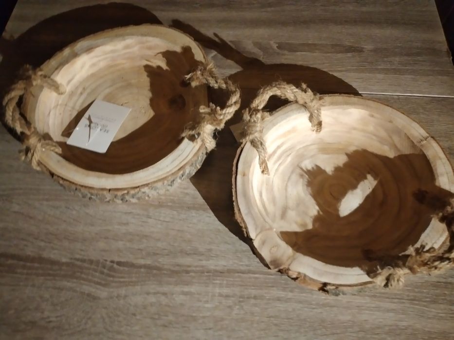 Drewniana dekoracja podstawa  Misa czy Patera  Boho Nowa!