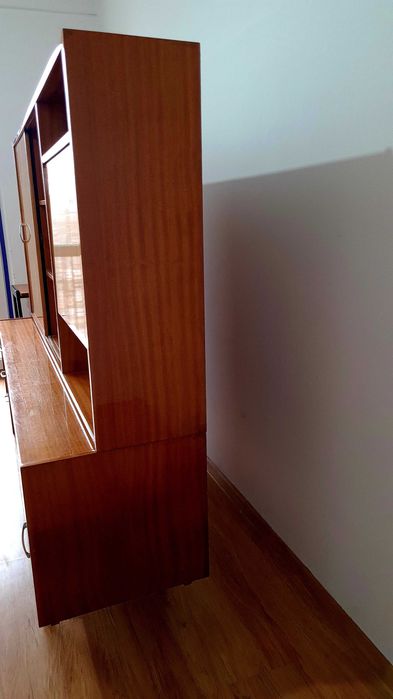 Duża witryna PRL „Violetta” – oryginał z epoki, lata 60/70 (182 cm)