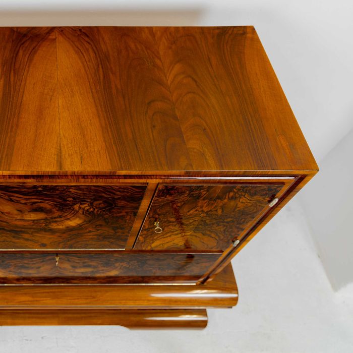 Komoda art deco barek antyk stara lata 30 Polska orzech