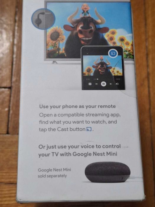 Медіаплеєр Google Chromecast (3rd Gen) Black підключається до HDMI