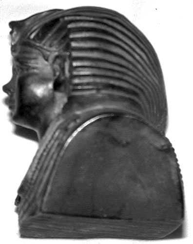 Czarny Kobalt Kolekcjonerska Figurka Egipski Faraon Popiersie Ceramika