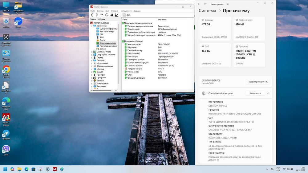 Ноутбук Dell Latitude 5400 14" Touch IPS i7-8665U 16GB DDR4 512 GB SSD
