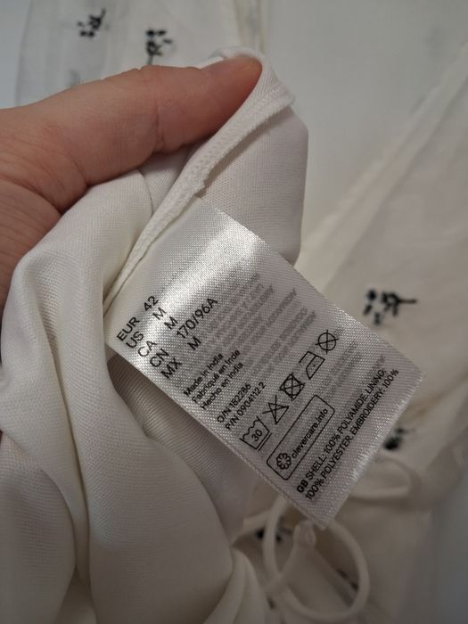 H&M sukienka damska elegancka kremowa  XL